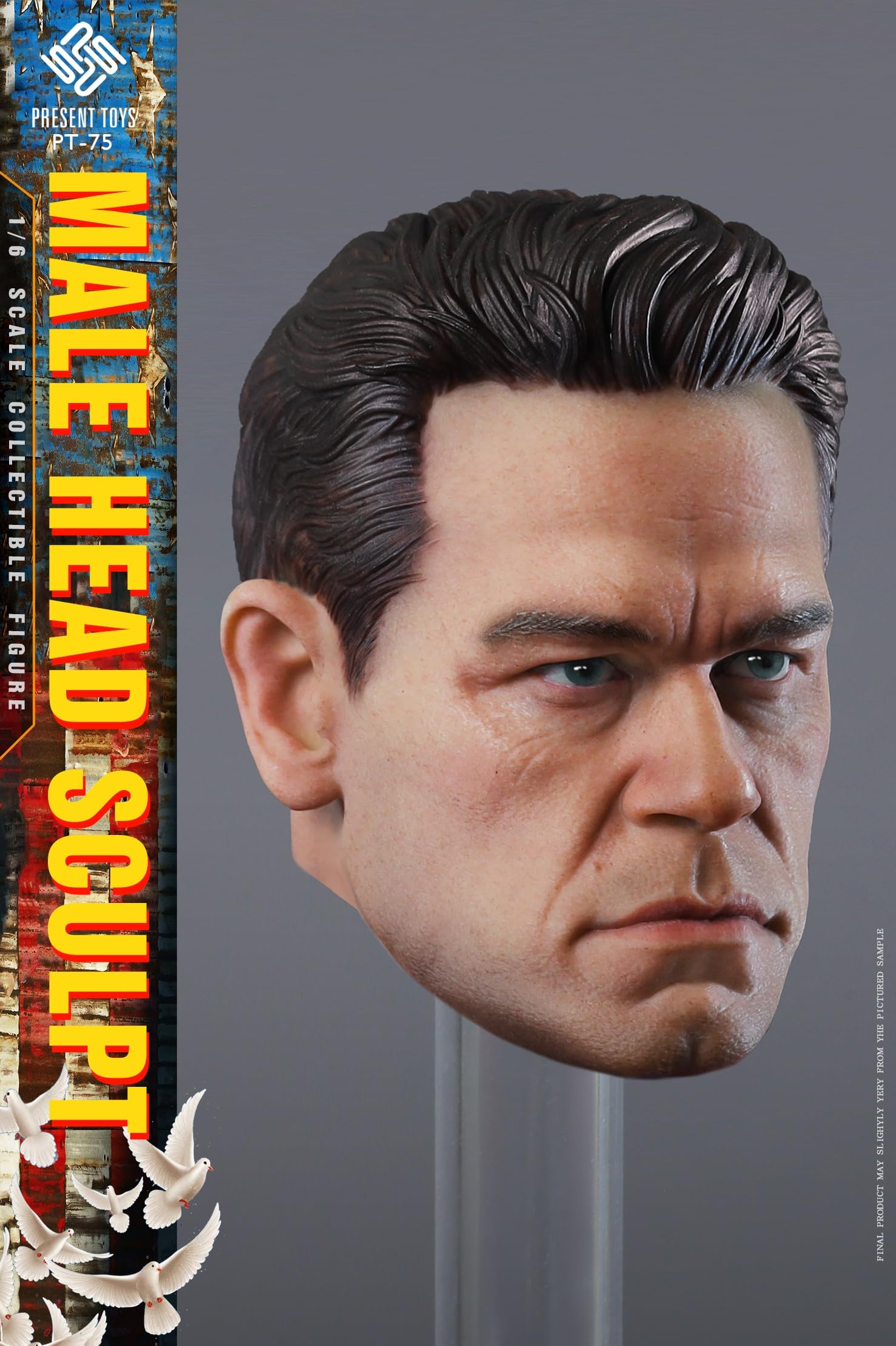 Amazon.co.jp: PRESENT TOYS 1/6 Figure Male Head Action Figure